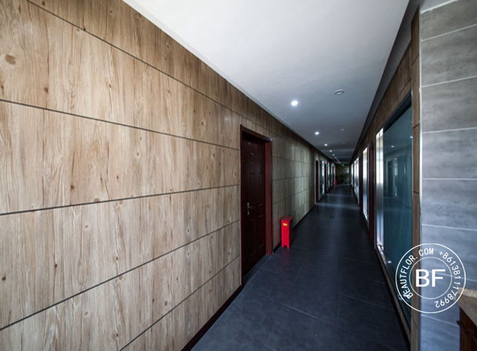 vinyl flooring on the wall